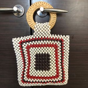 Ulla Johnson Keya Square Beaded Handbag Excellent Condition, Giftable